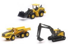 NEWRAY, set of 3 Volvo construction machinery, scale, NEW32095