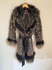 Manteau mi-long Cuir Fourrure