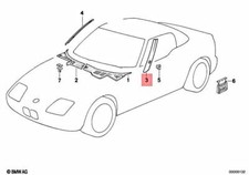 Housse Côté Gauche OEM BMW Z1 Roadster 51712290621