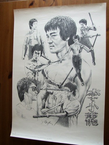 Bruce lee poster crayon - lee, au