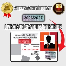 Autocollant carte étudiant
