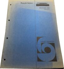 Manuel Bang & Olufsen pour