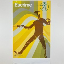 ORIGINAL POSTER - 1973 - ESCRIME QUEBEC