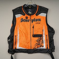 Scorpion Vest Mens XL-XXL Orange Black EXO Moto Water Resist Adjustable Biker