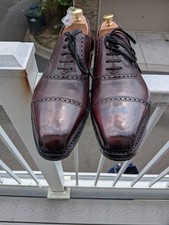BLKBRD SHOEMAKER Bemer, Quarter Brogue Oxford Burgundy Hand Welted Size US 10