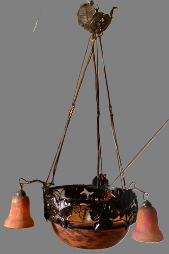 Grand lustre art - nouveau, fer