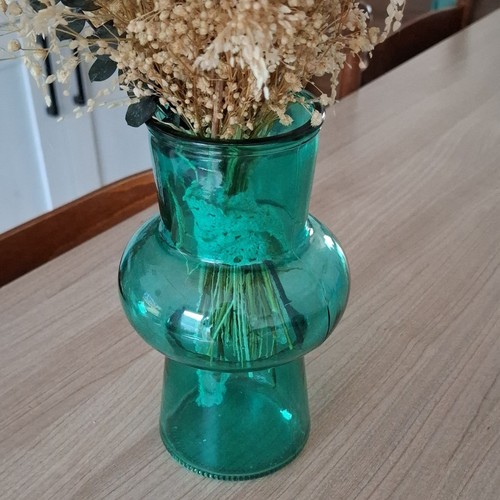 Vase verre vert - en,