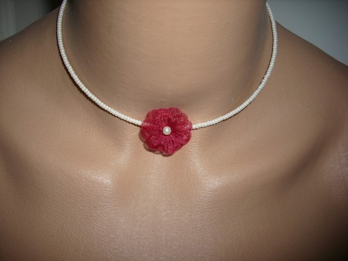 Collier enfant fille rouge - collier,