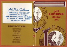 1981 - Mini Advertising Calendar' Petit Larousse Illustrated 