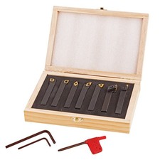 Outils au carbure pour tour à métaux 7 pièces 12 x 12 mm D18494
