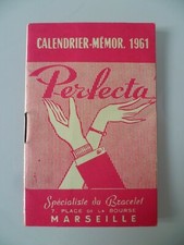 PERFECT JEWELRY MARSEILLE / ADVERTISING MEMENTO CALENDAR 1961