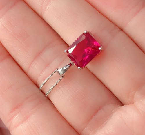 Natural red ruby - red,