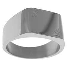 BAGUE chevalière en Acier