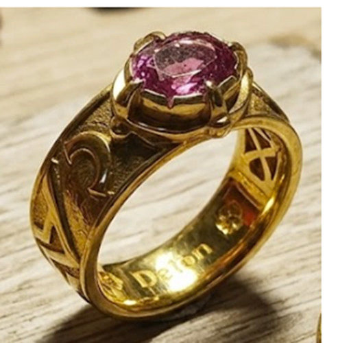 Bague jaune k avec - jaune, 18