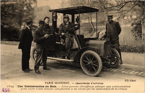 Old postcard paris - driver, of