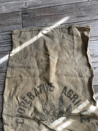 Sac toile jute ancien 1955 - de,