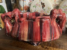 Jérôme Massier Jardinière en Faïence Bordeaux Nuancée à Anses « Art Nouveau »