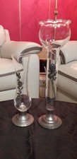 2 Vases Solifleur En Verre Et