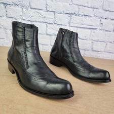 J.M. Weston Men' Navy Genuine Leather Boots Made in France Size EUR 43