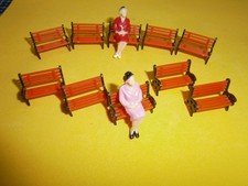 HO Lot 10 Bancs 1/87 H0 Décor