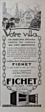 PRESS ADVERTISEMENT 1925 WALL SEALED APARTMENT SAFE SHEET
