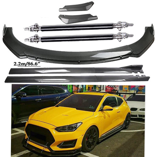 Carbon fiber front bumper - carbon, lip