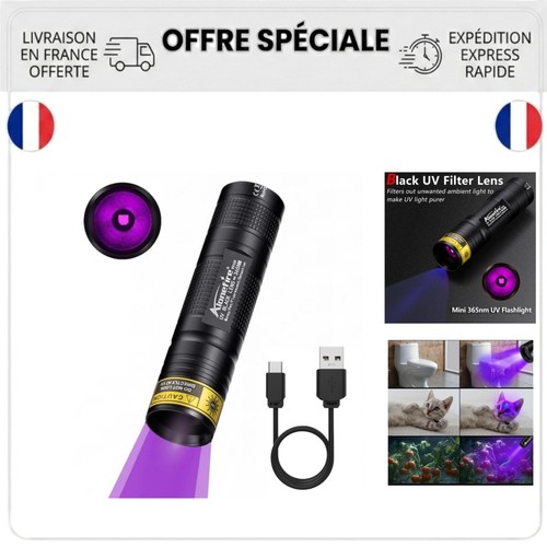 Lampe torche led - uv, 365