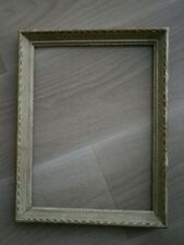 ANTIQUE WOODEN FRAME SCULPTURE #5F 35X26 DECO CANVAS PAINTING DECOR STREAK