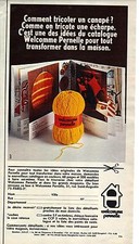 ADVERTISEMENT advertising 1970 WELCOMME PERNELLE knitting wool