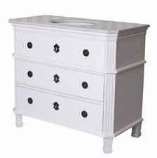 Armoire de Salle Bains Avec Évier Marbre Meuble Antique dessous Lavabo Vintage