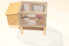 VINTAGE RABBIT CAGE Artesian Signed - Dollhouse Furniture 1:12