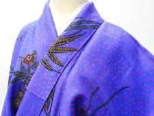 Vintage Japanese Kimono Komon Silk Branch Plum Dotted pattern 120y EB-222