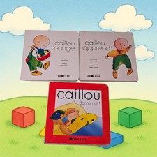 Caillou Lot 3 Livres Jeunes Enfants Histoires Français/Young Children Kid French