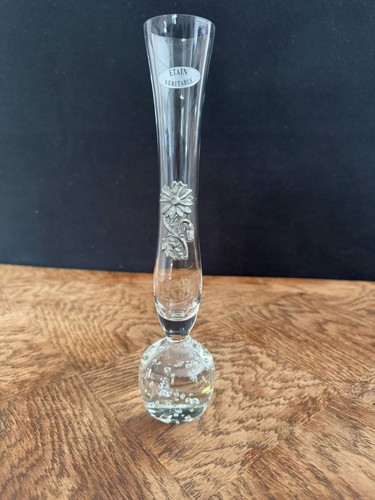 Vase soliflore verre étain - verre,