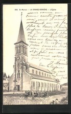 Old postcard La Grande-Verriere, L ́Eglise 