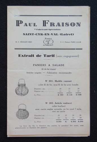 Catalogue paul fraison - paul, paniers
