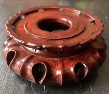 Ancien Socle En Bois Acajou -