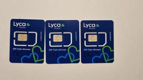 Lycamobile carte sim lot 3 - carte, de