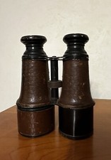 Antique JUMELLE PARIS Binoculars Leather French RARE Still Works!