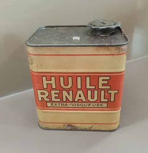 Ancien bidon huile renault - ancien,