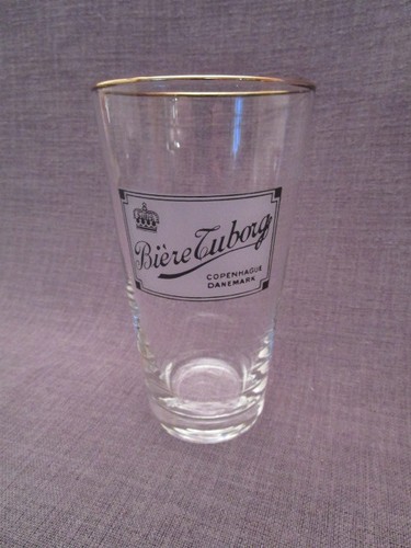 Verre bière ancien tuborg - a,