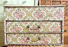 OLD HABERDASHERY FURNITURE, OLD SEWING BOX with VINTAGE 1950's DRAWERS