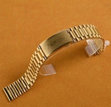 Gold Plated 18mm Stainless Steel Watch Bracelet Strap Band Fits Rado Diastar.
