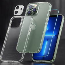 Coque etui  iphone 17 16 15 14 13 12 11 pro+écran verre trempé+caméra protecteur
