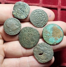 #89-38 ~ Lot 6 monnaies anciennes à identifier