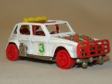 VINTAGE OLD MINIATURE CAR MAJORETTE SERIES 200 DYANE RALLY RAID N°231