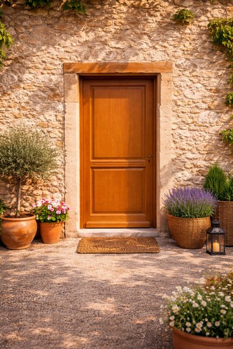 Porte entrée bois pleine - d'entrée,