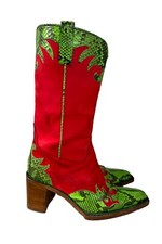 Bottes Santiag en daim et