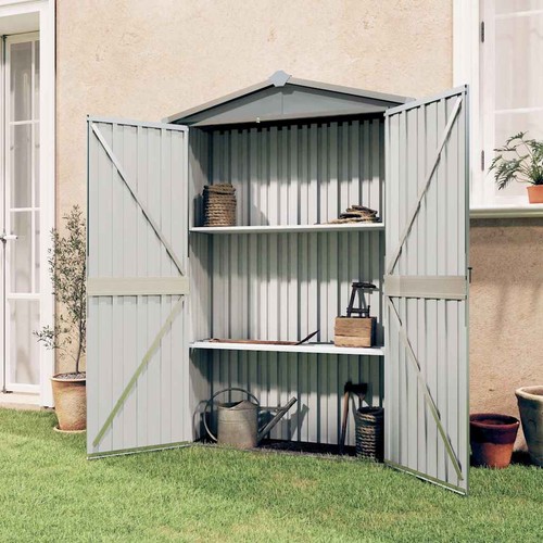 Abri jardin gris 116x45x175 - abri, de