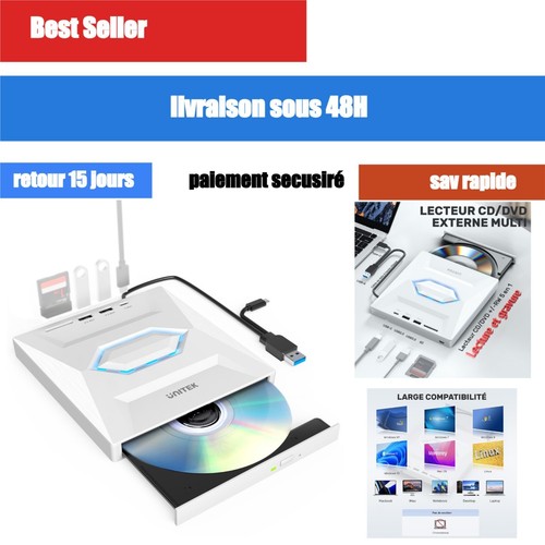 Unitek lecteur dvd externe - unitek,